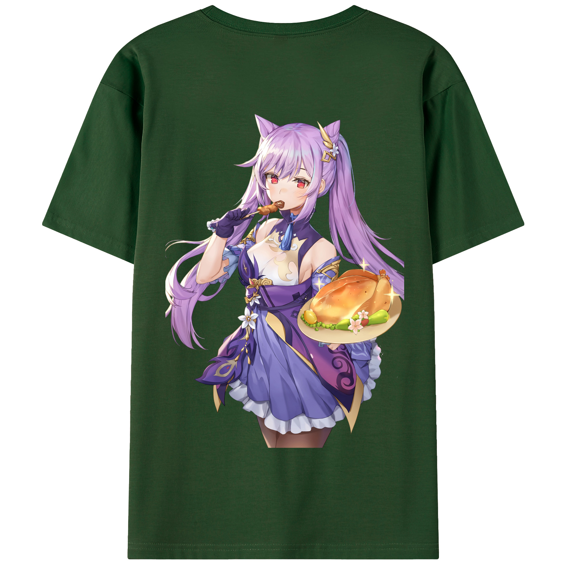 げんし神 刻晴 こくせい genshin Kokusei 綿100％半袖Tシャツ（背面プリント）